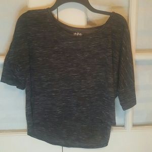 Black Long Crop Shirt